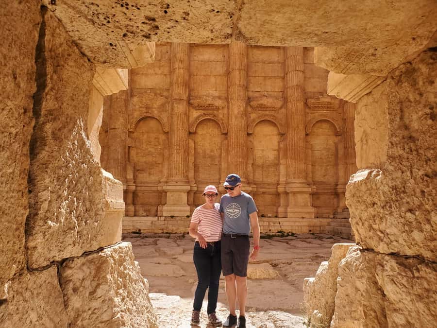 Baalbek Temples & Ksara Caves w/pick-up,guide, entries+lunch - Walking through Baalbek’s enormous Roman ruins