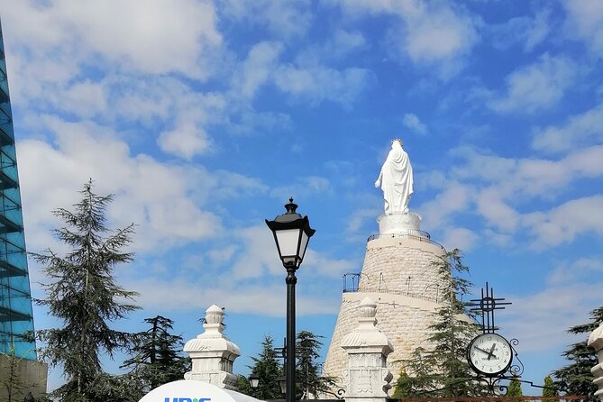 New Guided Semi-Private Tour to Jeita Grotto, Harissa & Byblos - Harissa and the ride above Jounieh Bay