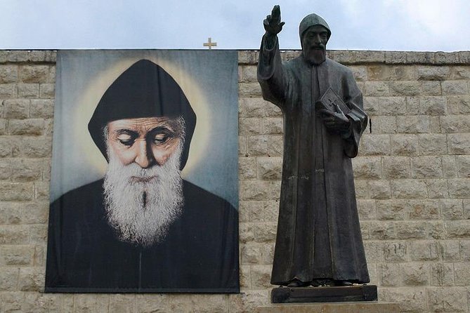 Private Full-Day Tour to Jeita Grotto, Harissa and Saint Charbel from Beirut - Harissa and Our Lady of Lebanon above Jounieh