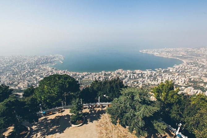 PRIVATE tour to Jeita Grottos, Harissa Shrine & Byblos City - Harissa and the cable car above Jounieh